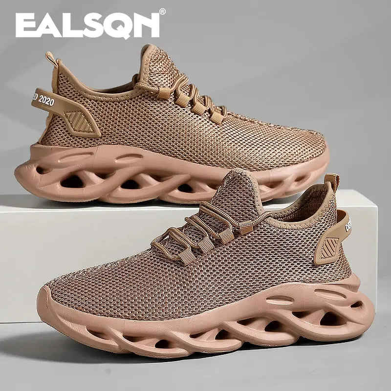 Men Sports Running Black Jogging Shoes Casual Sneakers Brown Outdoor Breathable Mesh Women Light Shock-absorption Black Tennis Culture Code Streetwear