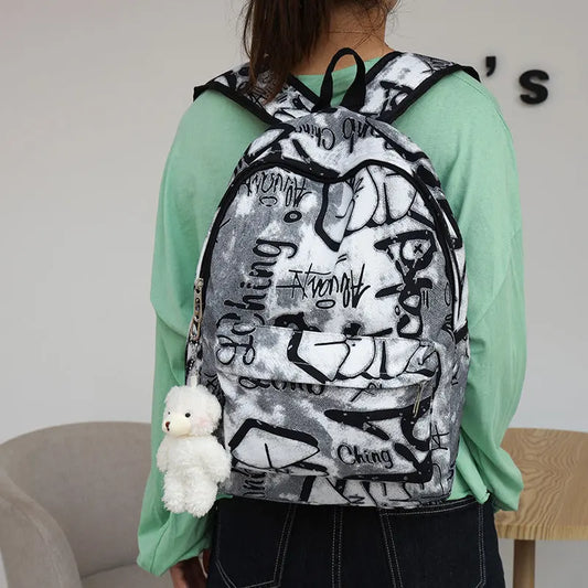 Fashion Personalized Graffiti Backpack Culture Code Streetwear