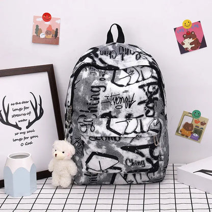 Fashion Personalized Graffiti Backpack Culture Code Streetwear