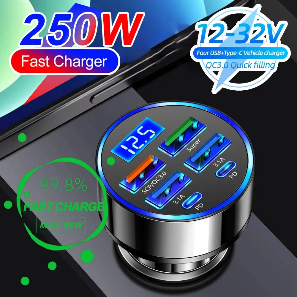 Lightning-Quick 6-Port Car Charger Culture Code Streetwear