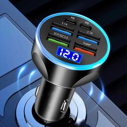 Lightning-Quick 6-Port Car Charger Culture Code Streetwear