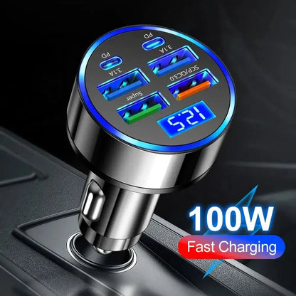 Lightning-Quick 6-Port Car Charger Culture Code Streetwear