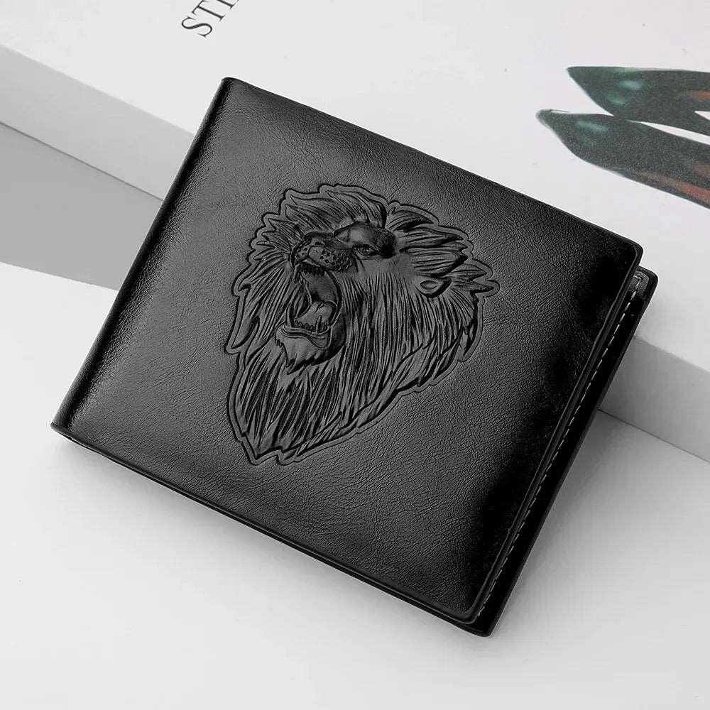 Men's 3D Embossed Tri-Fold Wallet - Personalized Multi-Card Holder with Zipper Coin Pocket - Culture Code Streetwear