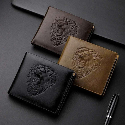 Men's 3D Embossed Tri-Fold Wallet - Personalized Multi-Card Holder with Zipper Coin Pocket - Culture Code Streetwear