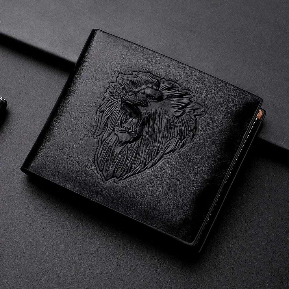 Men's 3D Embossed Tri-Fold Wallet - Personalized Multi-Card Holder with Zipper Coin Pocket - Culture Code Streetwear