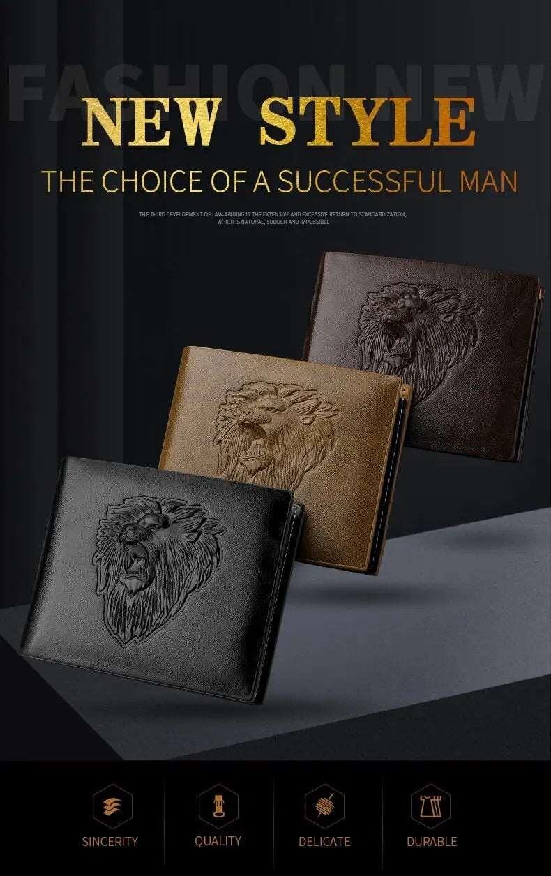 Men's 3D Embossed Tri-Fold Wallet - Personalized Multi-Card Holder with Zipper Coin Pocket - Culture Code Streetwear