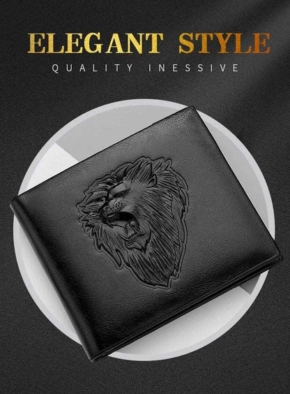 Men's 3D Embossed Tri-Fold Wallet - Personalized Multi-Card Holder with Zipper Coin Pocket - Culture Code Streetwear