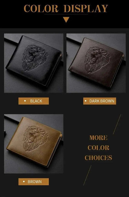 Men's 3D Embossed Tri-Fold Wallet - Personalized Multi-Card Holder with Zipper Coin Pocket - Culture Code Streetwear