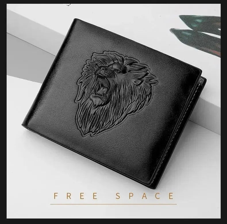 Men's 3D Embossed Tri-Fold Wallet - Personalized Multi-Card Holder with Zipper Coin Pocket - Culture Code Streetwear