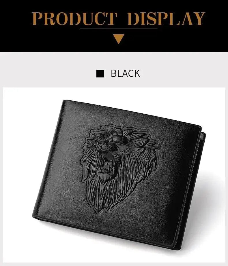 Men's 3D Embossed Tri-Fold Wallet - Personalized Multi-Card Holder with Zipper Coin Pocket - Culture Code Streetwear