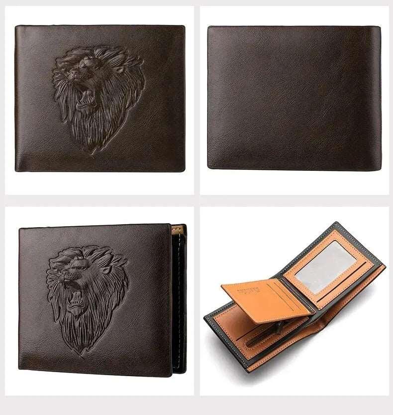 Men's 3D Embossed Tri-Fold Wallet - Personalized Multi-Card Holder with Zipper Coin Pocket - Culture Code Streetwear