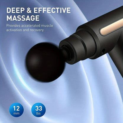 Portable Fascia Massage Gun Electric Percussion Pistol Massager Body Massage with LED Touch Screen 4 Replaceable Massage Heads Culture Code Streetwear