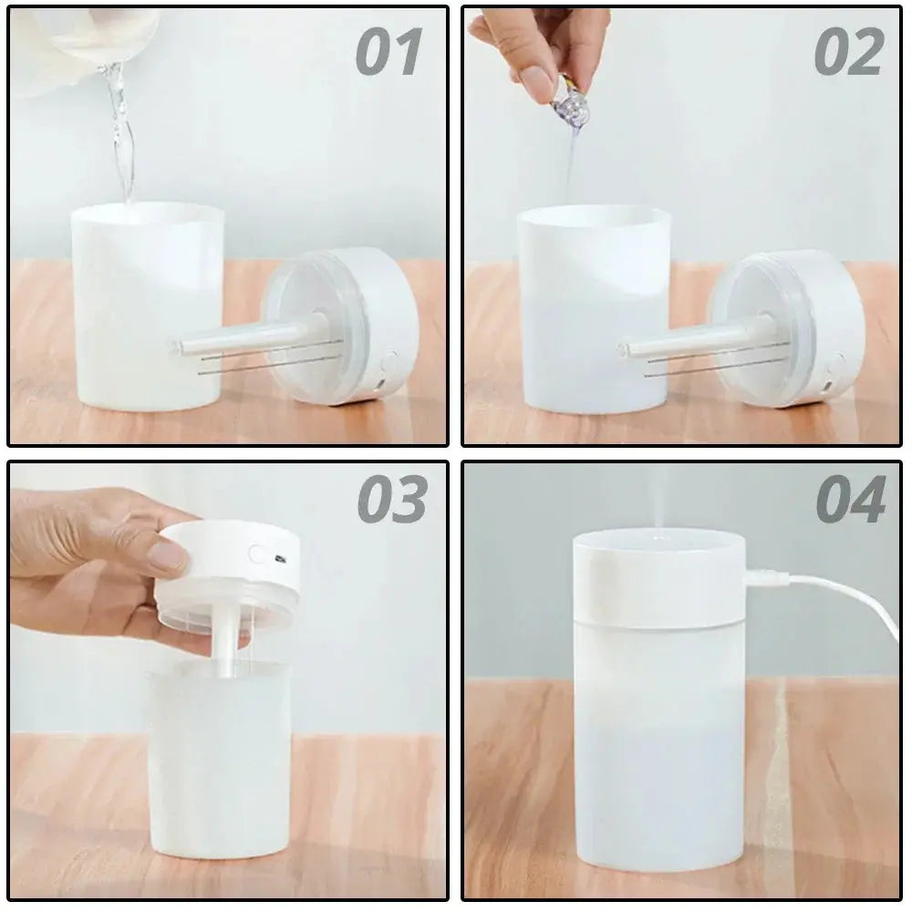 Portable Smart Humidifier for Home Car Oil USB Fresh Aroma Diffuser Mute Diffuser Machine Evaporative Humidifier Culture Code Streetwear