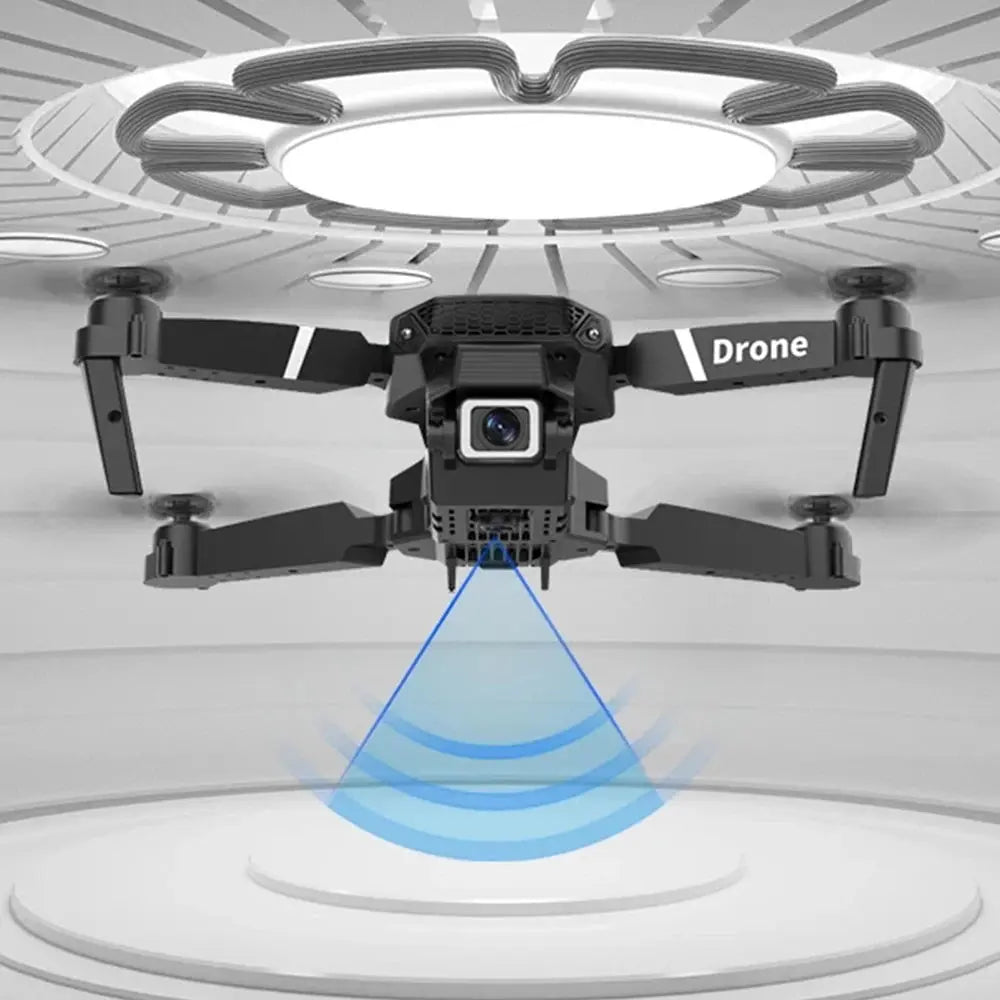 Professional Drone E88 4K Wide-Angle HD 1080P Camera WiFi FPV Height Hold Foldable RC Drone Quadrotor Helicopter Children's Toys Culture Code Streetwear