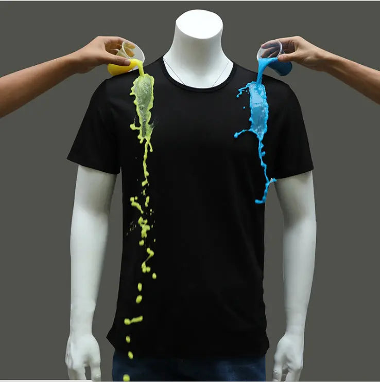 Quick-drying Waterproof Anti-fouling T-shirt Couple Half Sleeve Bottoming Shirt Culture Code Streetwear