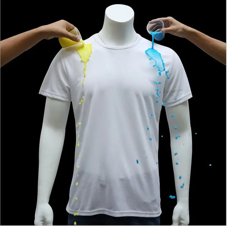 Quick-drying Waterproof Anti-fouling T-shirt Couple Half Sleeve Bottoming Shirt Culture Code Streetwear