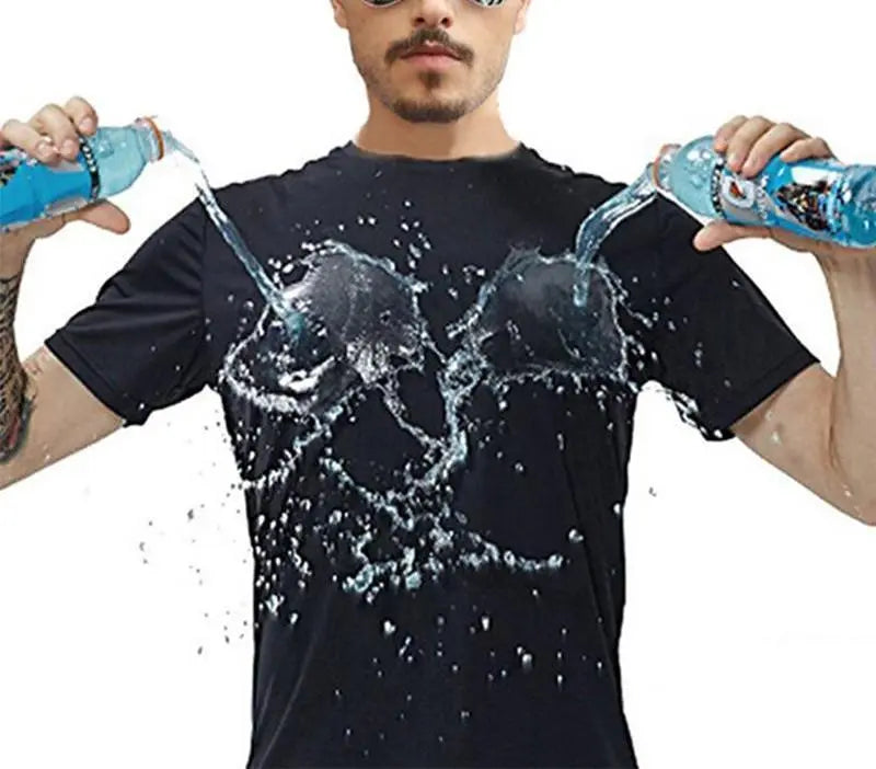 Quick-drying Waterproof Anti-fouling T-shirt Couple Half Sleeve Bottoming Shirt Culture Code Streetwear