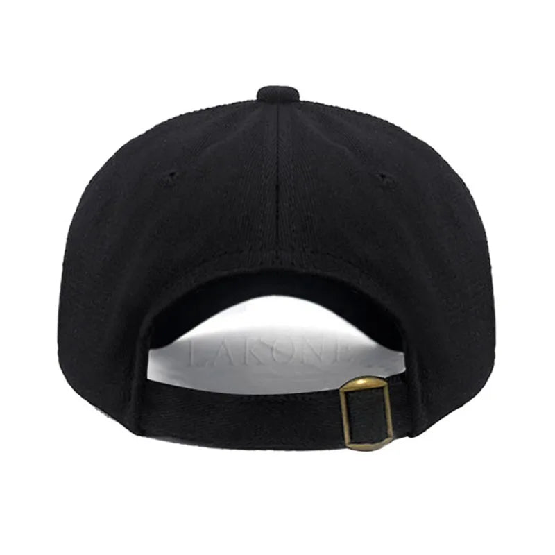 Initial Letter A-Z Black Baseball Cap For Men Womne High Quality Soft Cotton Embroider Fashion Team Sport Visors Snapback Caps Culture Code Streetwear