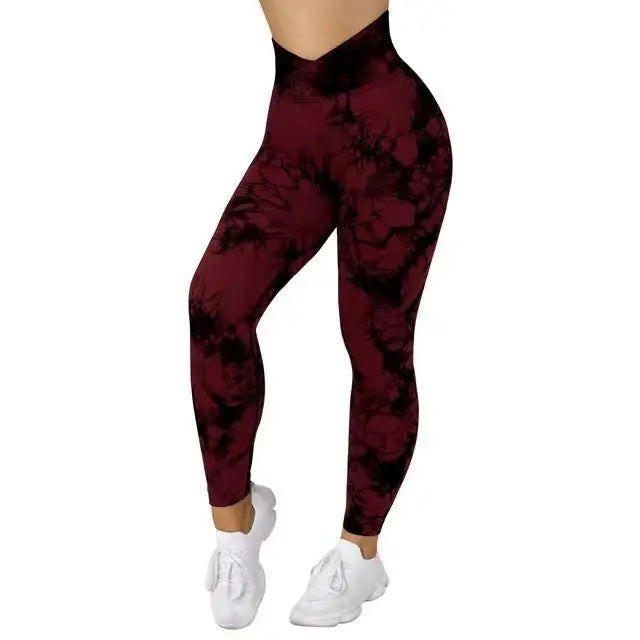 Seamless Tie Dye Leggings Women Yoga Pants Push Up Sport Fitness Running Gym Leggings Culture Code Streetwear