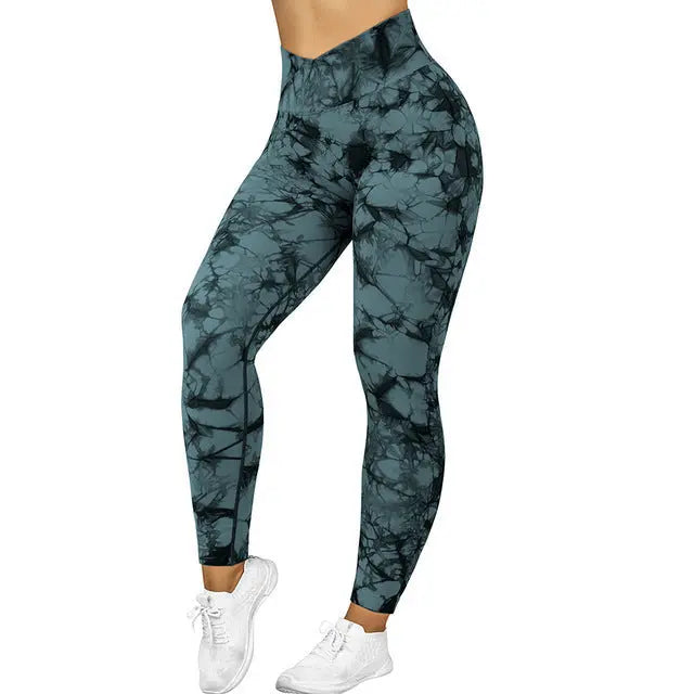 Seamless Tie Dye Leggings Women Yoga Pants Push Up Sport Fitness Running Gym Leggings Culture Code Streetwear