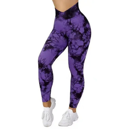 Seamless Tie Dye Leggings Women Yoga Pants Push Up Sport Fitness Running Gym Leggings Culture Code Streetwear