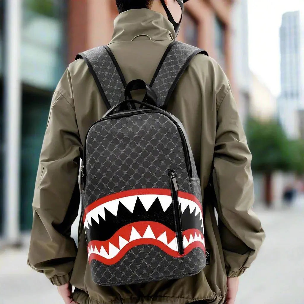 Shark Bite Streetwear Backpack – Bold Design with Spacious Storage - Culture Code Streetwear