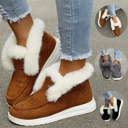 Snow Boots Warm Winter Shoes Plush Fur Ankle Boots Women Culture Code Streetwear