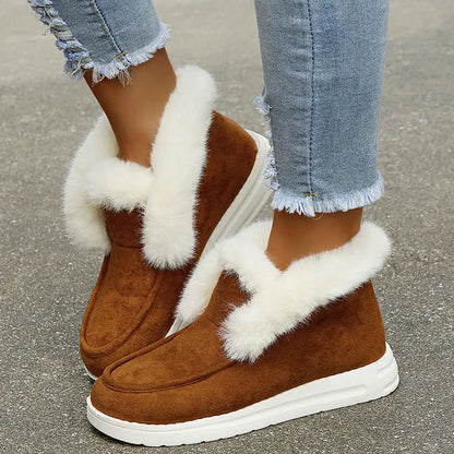 Snow Boots Warm Winter Shoes Plush Fur Ankle Boots Women Culture Code Streetwear