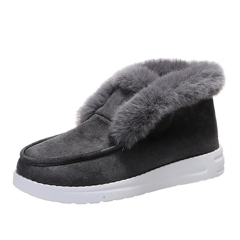 Snow Boots Warm Winter Shoes Plush Fur Ankle Boots Women Culture Code Streetwear