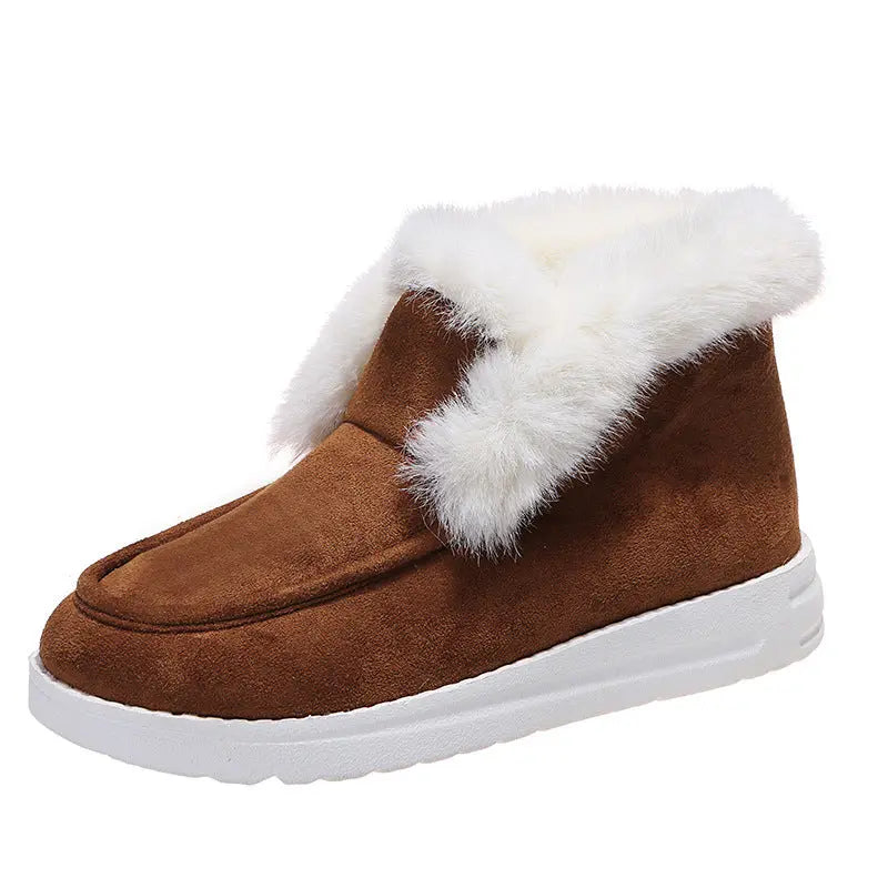 Snow Boots Warm Winter Shoes Plush Fur Ankle Boots Women Culture Code Streetwear