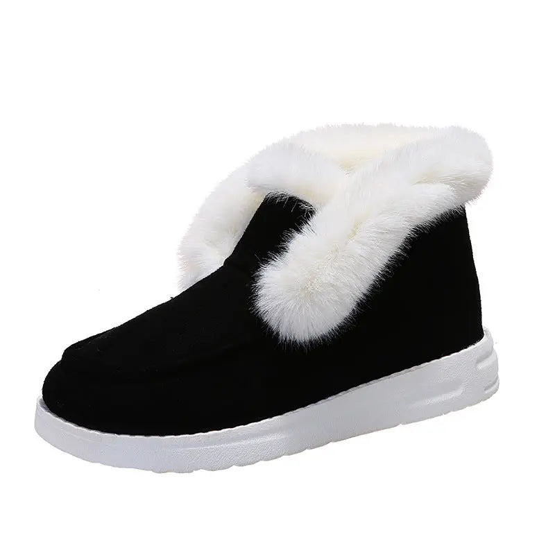 Snow Boots Warm Winter Shoes Plush Fur Ankle Boots Women Culture Code Streetwear