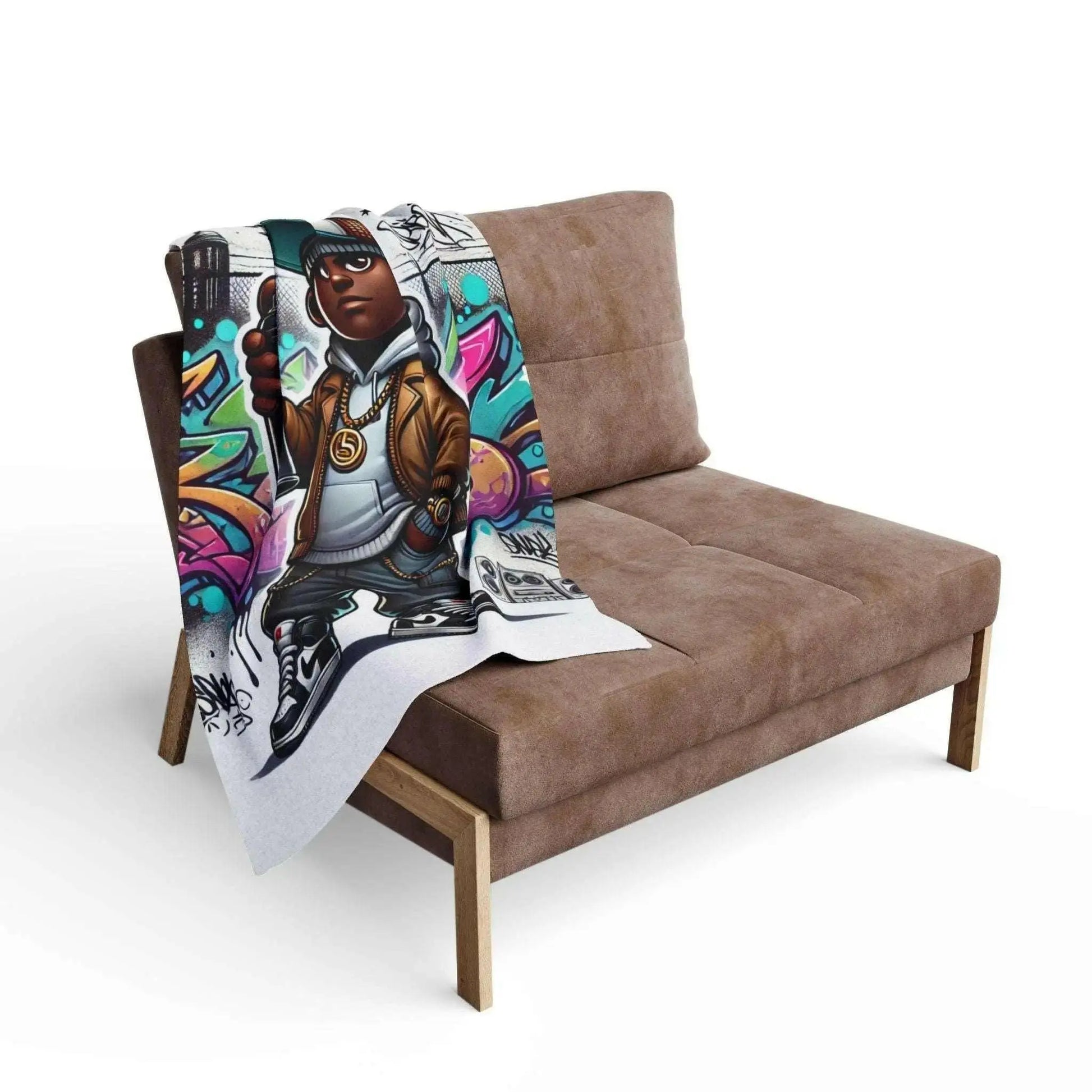 Stay Cozy in Style with the Street Art Vibes Throw Blanket – Graffiti - inspired Home Decor Essential - Culture Code Streetwear