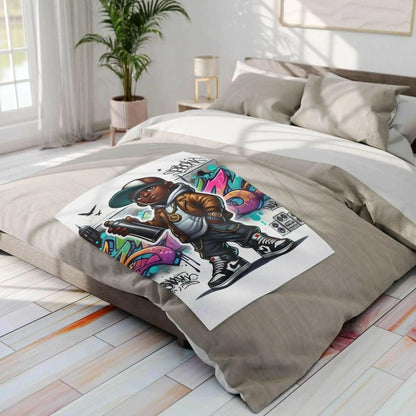 Stay Cozy in Style with the Street Art Vibes Throw Blanket – Graffiti - inspired Home Decor Essential - Culture Code Streetwear