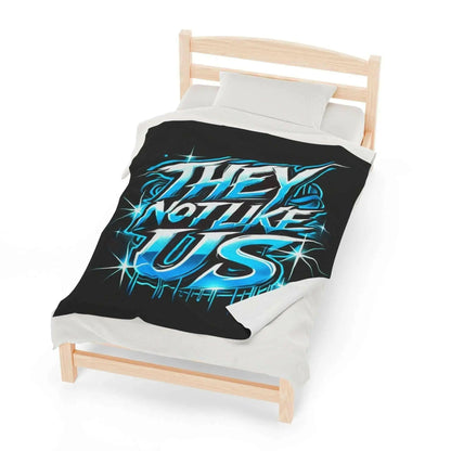 ‘They Not Like Us’ Velveteen Plush Blanket - Throw for Home Decor Soft Cozy Throw - Culture Code Streetwear