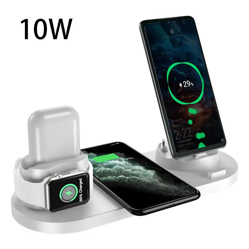 Wireless Charger For IPhone Fast Charger For Phone Fast Charging Pad For Phone Watch 6 In 1 Charging Dock Station Culture Code Streetwear