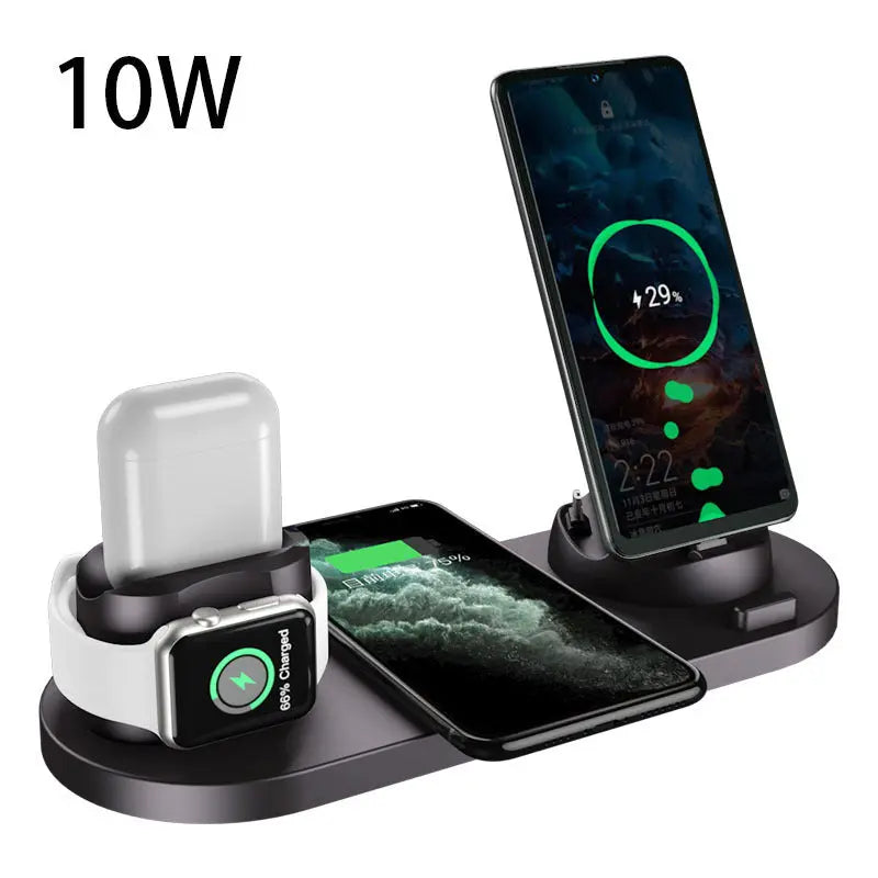 Wireless Charger For IPhone Fast Charger For Phone Fast Charging Pad For Phone Watch 6 In 1 Charging Dock Station Culture Code Streetwear