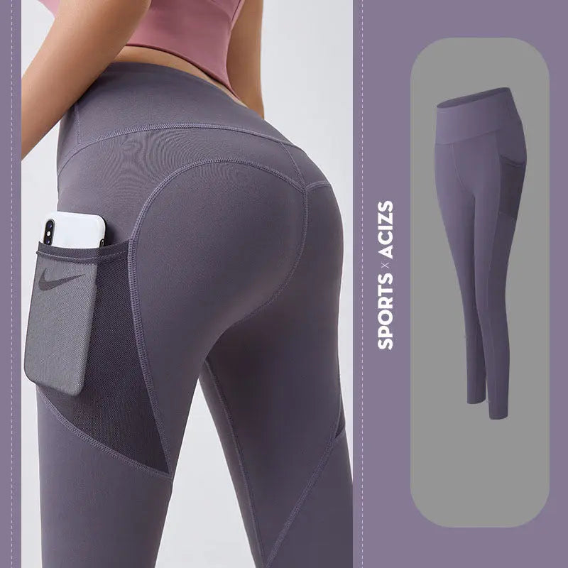 Yoga Pants Women With Pocket Leggings Sport Girl Gym Leggings Women Tummy Control Jogging Tights Female Fitness Pants Culture Code Streetwear