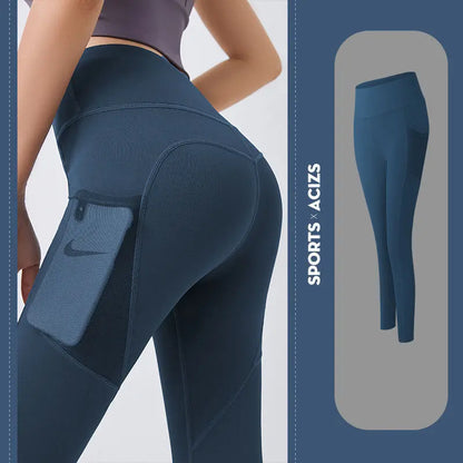 Yoga Pants Women With Pocket Leggings Sport Girl Gym Leggings Women Tummy Control Jogging Tights Female Fitness Pants Culture Code Streetwear