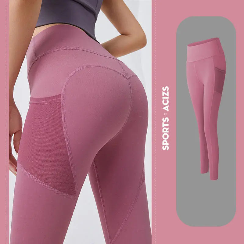 Yoga Pants Women With Pocket Leggings Sport Girl Gym Leggings Women Tummy Control Jogging Tights Female Fitness Pants Culture Code Streetwear